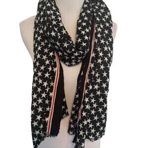 Beck Sondergaard Scarf Stars and Stripes Navy White Red 36" x 72"